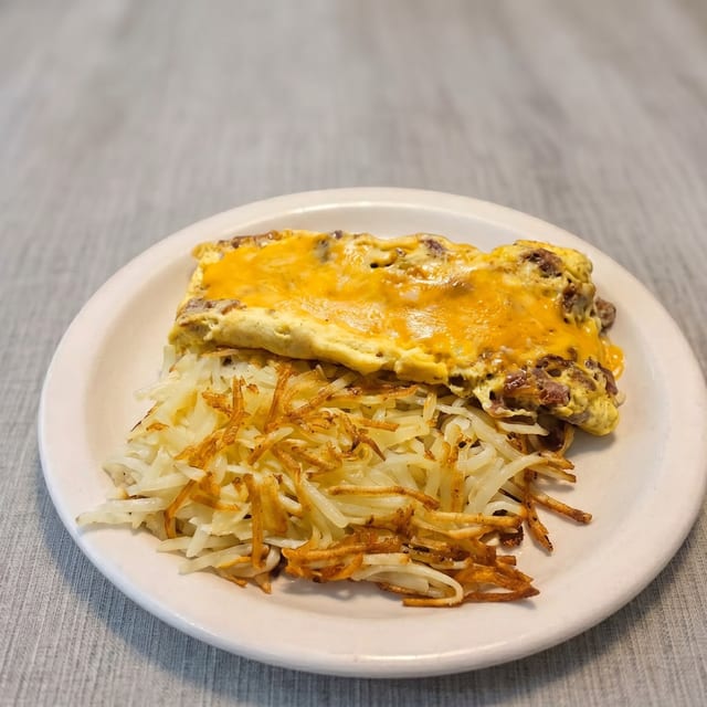 Meat and Cheese Omelet.